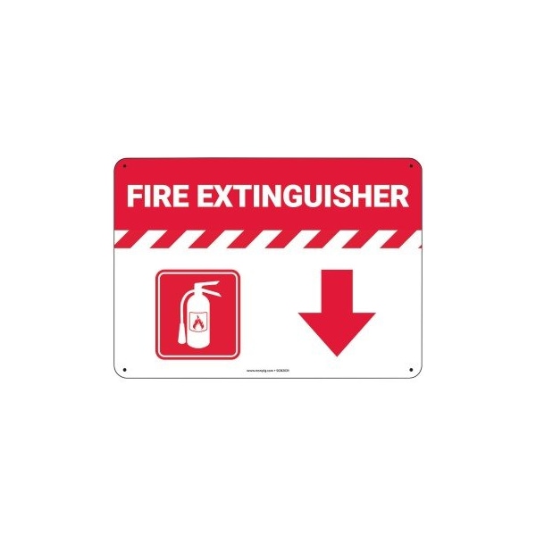 Pig PIG Fire Extinguisher Sign 14" x 10" Aluminum 14" L x 10" H SGN2031-10X14-ALM - main